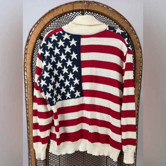 Show Me Your Mumu Zippy Cardigan American Flag Knit Patriotic Sweater Size S - Picture 7 of 8